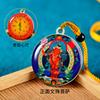 Colgante Mantra Lingyan Cultural y Creativo Acero de Titanio Collar de Seis Palabras con Imagen de Doble Cara del Buda de la Medicina Amarilla y Tara Verde de Manjushri
