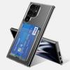 Funda para teléfono compatible con Samsung S26Ultra con ranura para tarjeta de cristal S25Ultra Transparente S24Ultra Funda Protectora Anticaídas