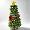 Árvore de Natal Torcida Grande de 36cm Feita à Mão com Design de Borda Espiral, Presente Único e Afetuoso