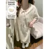 Pijama de Verano Suelto de Manga Corta para Mujer con Almohadillas Integradas en el Pecho, Lindo Moño de Dibujos Animados, Talla Grande Ropa de Casa que Se Puede Usar Afuera