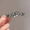 Novo Elegante Grampo de Cabelo Borboleta Esmaltada com Strass para Mulheres, Presilha para Franja Lateral, Presilha de Mola de Alta Qualidade para Prender Metade do Cabelo na Parte de Trás da Cabeça