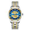 Reloj mecánico automático para hombre Ogulas AOKULASIC con correa de acero, volante hueco, reloj de negocios 5066