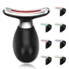 Dispositivo Multifuncional de Belleza para el Cuello, Masajeador de Cuello con Luz de Colores, Dispositivo de Tratamiento de Arrugas Faciales, Dispositivo de Introducción Facial, Dispositivo de Belleza Frío y Caliente