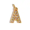 [Procesamiento Personalizado] Colgante de Acero Inoxidable con Incrustaciones de Diamantes de 26 Letras Estilo Europeo y Americano Transfronterizo para Collar y Pendientes DIY Accesorios Hechos a Mano
