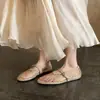 ZA Zapatos de Malla Hueca con Pedrería Estilo Mamá de Uva Zapatos de Una Correa Mary Janes Sandalias para Mujer Novedad Primavera Verano 2026
