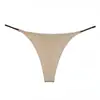 Estilo Europeo y Americano Doble Capa Tirante Fino Tanga Sexy Tiro Bajo Bikini Estampado Ropa Interior Erótica en Forma de T para Mujer para Fitness y Deportes