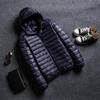 Jaquetas Masculinas em Promoção, Estilos Finos e Extra Grossos, Roupas de Algodão com Penas Jiaxing, Casacos de Algodão de Inverno Novo Pinghu
