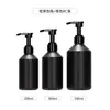 En Stock Botella de Loción Verde de Hombro Inclinado de 300 ml Tipo Prensa, Botella de Empaque de Champú Gruesa de Alto Valor de 500 ml
