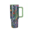 Impresión por transferencia de calor 40 oz Taza para coche Acero inoxidable 304 Pajita Taza de vacío Gran capacidad Taza de agua Conservación del frío Calentador de hielo Taza Transfronterizo