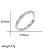 Nuevo anillo de cuerda retorcida europeo y americano para mujer, moderno y versátil, anillo abierto de nudo de bruja de nicho con diseño único