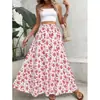 Comércio Exterior Transfronteiriço Europeu e Americano Amazon Aliexpress Tk Estilo Boêmio Cintura Marcada Saia Longa Feminina Meia Saia