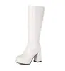 2026 Botas de Invierno y Otoño para Mujer de Comercio Exterior Europeo y Americano Transfronterizo Talla Grande Tacón Grueso Cremallera Lateral Botas de Jinete Caña Alta Botas Largas