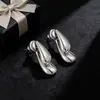 Pendientes Populares Transfronterizos para Mujer, Pendientes Bicolor con Forma de Gota de Agua, Elegantes y Versátiles, Pendientes de Lujo Ligero y de Gama Alta para Mujer
