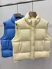 Popular Chaleco de Plumón de Pato Blanco al 90% con Cuello Alto para Mujer, Ropa de Abrigo para Otoño e Invierno 2026, Chaleco Cálido Casual Simple de Moda