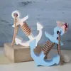 Joyas de Cristal de Amapola Colgante Grande Molde de Resina DIY Timón de Barco Ancla Adorno de Yeso Molde de Silicona Venta al por Mayor