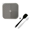 Tapete para lamer para mascotas Amazon Utensilios de silicona para comida de mascotas Ventosa Tapete para lamer Tapete para comida lenta Anti atragantamiento Plato para comida lenta Tapete para lamer para perros