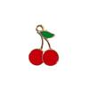 Colgante de gota de aceite de aleación de cereza tridimensional roja coreana, pendientes DIY, pulsera, accesorios de joyería para mujer, fabricantes al por mayor