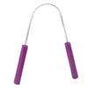 Raspador de lengua de acero inoxidable de doble cara con púas, mango antideslizante de ABS, cepillo de limpieza para raspar la capa lingual y reducir el mal aliento