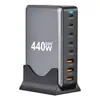 Estación de carga de escritorio transfronteriza de 440w, cargador rápido multifunción USB multipuerto de 440w, cargador de nitruro de galio de 440w