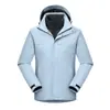 Chaqueta Impermeable a Prueba de Viento para Uniforme Escolar Chaqueta de Plumas Desmontable Tres en Uno Ropa de Trabajo Blanca Chaqueta de Montañismo Logo de Impresión Personalizada
