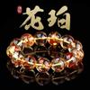 Pulsera de cera de abeja ámbar flor 6-22mm cera de abeja amarilla ámbar oro Cuentas redondas de ámbar círculo único Pulsera Wenwan pulsera para hombres y mujeres