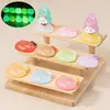 Accesorio de resina de base de gatito luminoso para fundas de teléfono DIY, pasadores de pelo, imanes para refrigerador, colgantes y accesorios de coche decorativos de moda