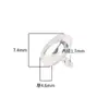 Prata Esterlina S925 Brilhante Seiko 7mm Botão Fivela de Prata Fivela da Ponta Fivela de Corda Fivela de Prata Esterlina Material para Pulseira Trançada DIY