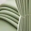 Cortinas de Exportación 210 g/m² Negro Mate de Alta Precisión Negro Seda Oscurecimiento Físico Seda Negra Tejido Liso Dormitorio Amazon Transfronterizo