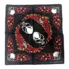 Bufanda cuadrada de algodón puro con diseño de calavera de hip hop transfronterizo para hombres y mujeres, pañuelo para la cabeza con estampado de cabeza de fantasma de Halloween al por mayor