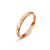 Anel de Aço Titânio Liso em Arco 3mm Estilo Coreano Elegante para Mulheres, Anel de Casal Simples e Popular, Joia de Mão Versátil de Nicho
