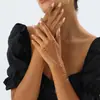 Exportação Europeia e Americana Transfronteiriça Nova Moda Ol Pulseira Anel Corrente Feminina Presente Versátil Cristal Corrente de Dedo Joia