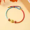 Pulsera Zongzi de Hortensia del Día de Mayo, Nueva Cuerda Roja Tejida a Mano para Niños y Bebés, Pulsera de Cuentas DIY de Alta Calidad