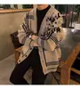 Cardigã listrado para homens, primavera e outono, business, slim-fit, casaco de malha, estilo coreano, moderno, versátil, para meia-idade e jovens, casual, malha