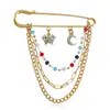 Joyería Transfronteriza Europea y Americana, Cadena Retro Personalizada, Broche de Alta Gama, Decoración Metálica de Moda Callejera, Pin de Solapa Hip-Hop para Traje