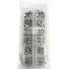 Decorações de Unhas Redondas Pequenas com Fundo Plano em Caixa, Mini Decorações Redondas de Vidro para Unhas Brancas, Strass Super Brilhantes para DIY
