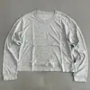Camiseta de algodão Tencel de manga comprida para mulheres, novo estilo de verão, casual, respirável, solta, valoriza a silhueta, curta, proteção solar para uso diário