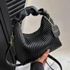 Bolso de Mano Pequeño Plisado Texturizado Estilo Coreano para Mujer 2025 Nuevo Bolso Cuadrado Pequeño de Moda Simple Nicho Versátil Bolso de Hombro