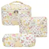 Bolsa Cosmética Portátil Grande Capacidade Floral Pequeno Armazenamento Algodão Acolchoado Portátil Flores Fofas Ins Viagem Estudantes