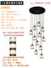 Lustre de escada giratório Nordic moderno minimalista lâmpada de cristal Internet celebridade restaurante Villa loft duplex chão longo lâmpada pendurada