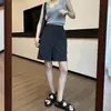 Pantalón Falda Casual Versátil de Cintura Alta Adelgazante Talla Grande para Mujer Moda Otoño 2025 Pantalón Corto Falda de Pierna Ancha