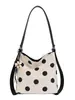 Bolso de Lunares de Diseño Casual de Nicho para Mujer 2026 Nuevo Bolso Ligero Versátil de Hombro Cruzado Bolso de Lona Bolso Cubo