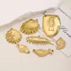 Pingente de Aço Inoxidável Banhado a Ouro 18K Estilo Oceano Pingente Artesanal DIY Joias Versáteis Acessórios Personalizados de Alta Qualidade Atacado