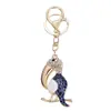 Chaveiro Colorido Tucano de Liga Europeia e Americana Transfronteiriça Esmalte Strass Desenho Animado Moda Criativa Pingente de Chave de Bolsa
