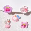 Desenho Animado Transparente Cereja Coelho Resina Artesanal DIY Acessórios Grampo de Cabelo Headband Chaveiro Capa de Celular Flor para Sapato Decoração