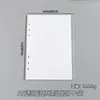 A7A6A5 Páginas Índice de Bolsillo Blancas Hojas Sueltas de 6 Agujeros Accesorios para Cuaderno Páginas Divisoras Universales Portamonedas de PP