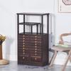 Huali Madera Pabellón Duobao Gabinete de Almacenamiento de Té Estante de Exhibición Gabinete de Té Madera Sólida Estante Antiguo Multicapa Gabinete para Pastel de Té Pu'er