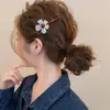 Presilha Lateral de Design Nicho Dongdaemun Coreano com Grampo de Flor Colorida, Franja e Presilhas de Cabelo Acessório de Cabelo Feminino