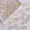 Nuevo verano flor de cristal floral flor de agujero recto cuentas sueltas para pulsera y collar DIY hecho a mano accesorios