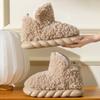 Botas de Algodón Simples Nuevas de Invierno para Mujer, Cortas de Terciopelo Grueso, Cálidas y Ligeras, Pantuflas Antideslizantes para el Hogar, Dormitorio Estudiantil