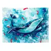 Animal de Dibujos Animados Conejo Ilustración Pintada a Mano Tela Colgante Tapices de Casa de Huéspedes Fondo de Escritorio de Dormitorio Habitación Cama